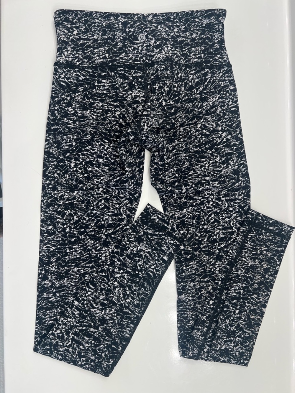 lululemon athletica Black & White Marbled Leggings